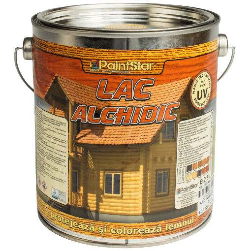 Lac alchidic pentru lemn colorat cires, mahon, stejar, teak, pin, nuc